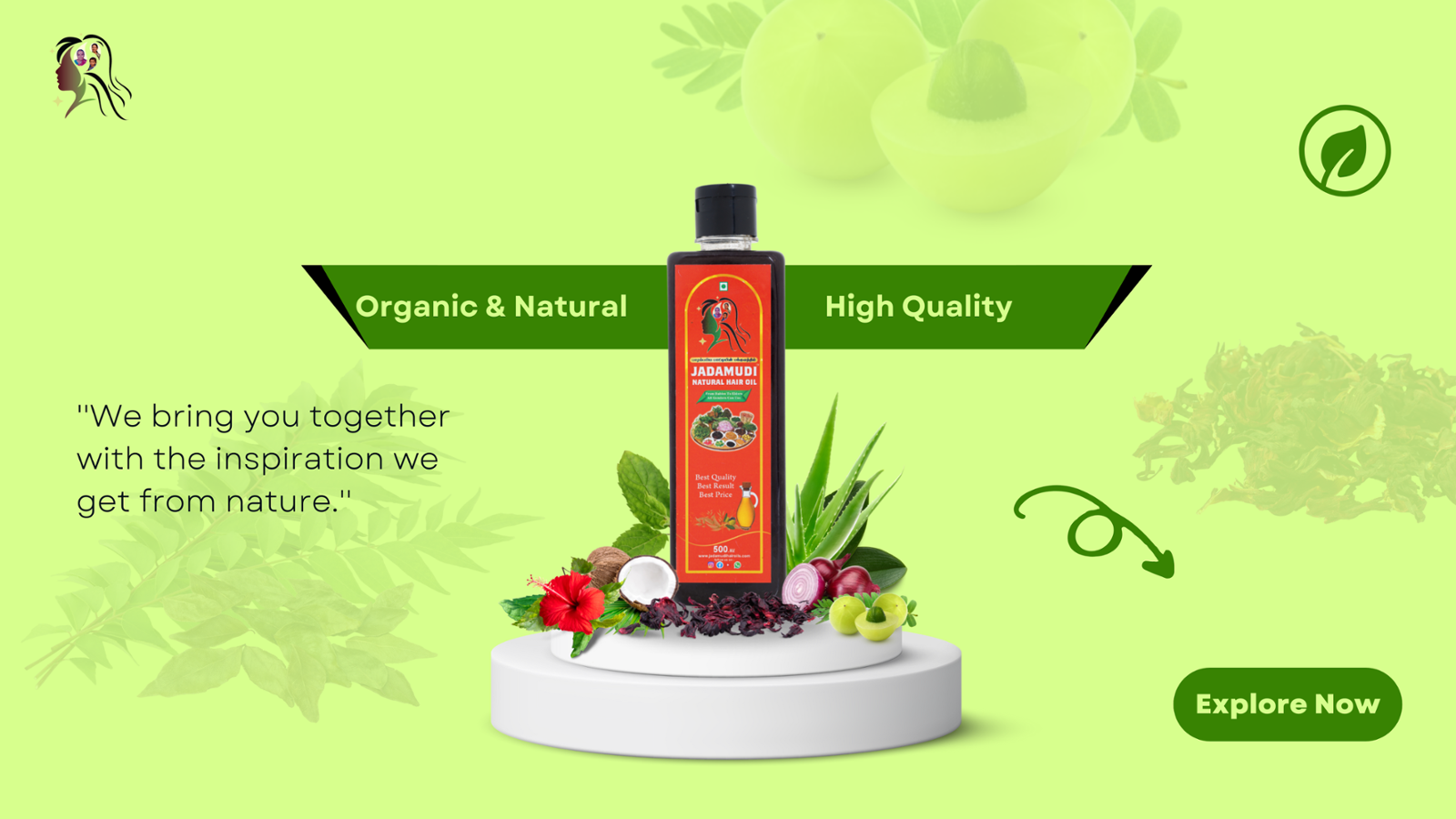 Organic Natural Hair Oil for Strong & Healthy Hair